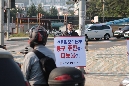 한국조선해양 본사 울산 존치 피켓시위(2)