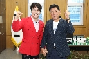 홍유준 의장, 노민 전문방송인과 환담  